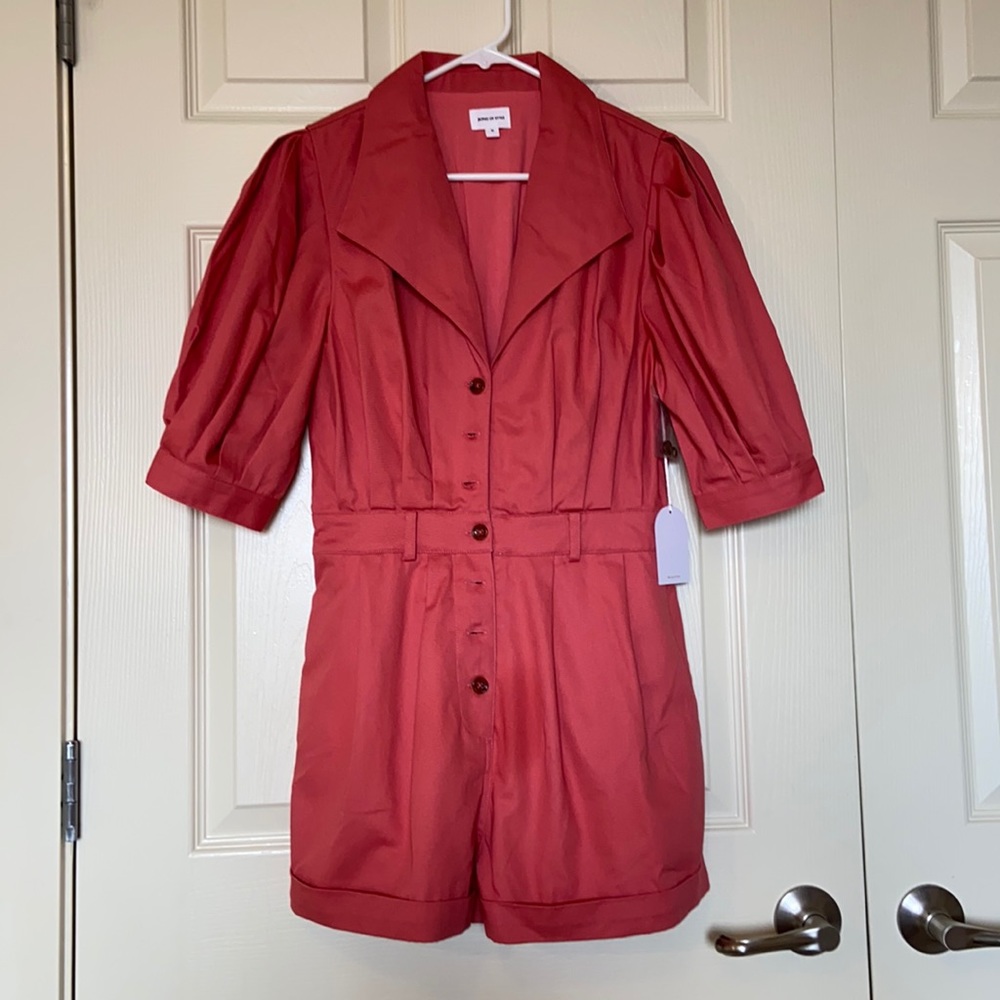 Song of style, ruffle sleeve romper.